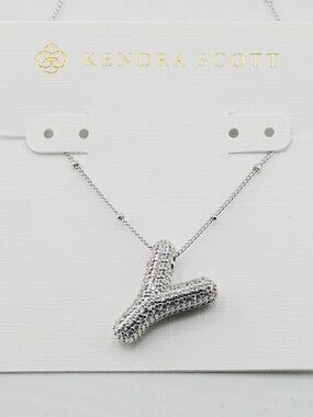 Kendra Scott Letter Necklace with Crystals